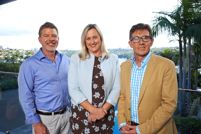 Thred’s board of directors: Co-founder Chris Adams, Robyn Foyster, and Thred MD Geoff Marshall.