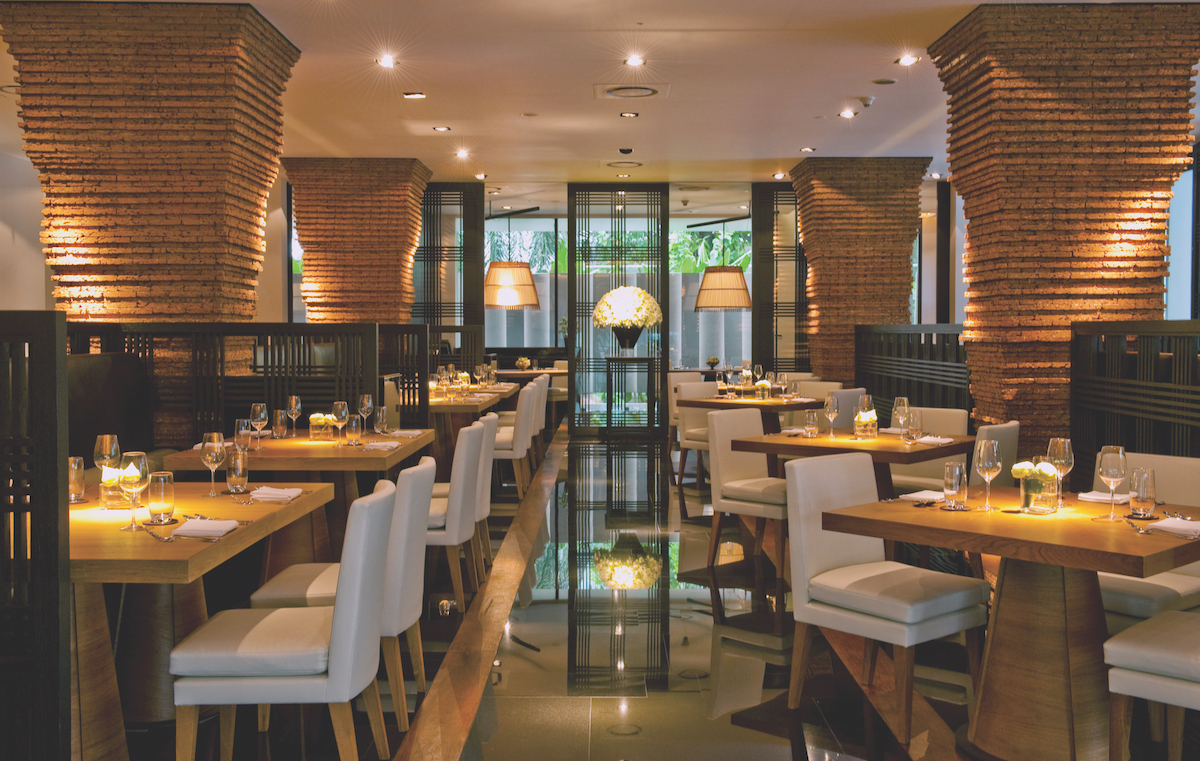Nahm restaurant’s inviting interior.
