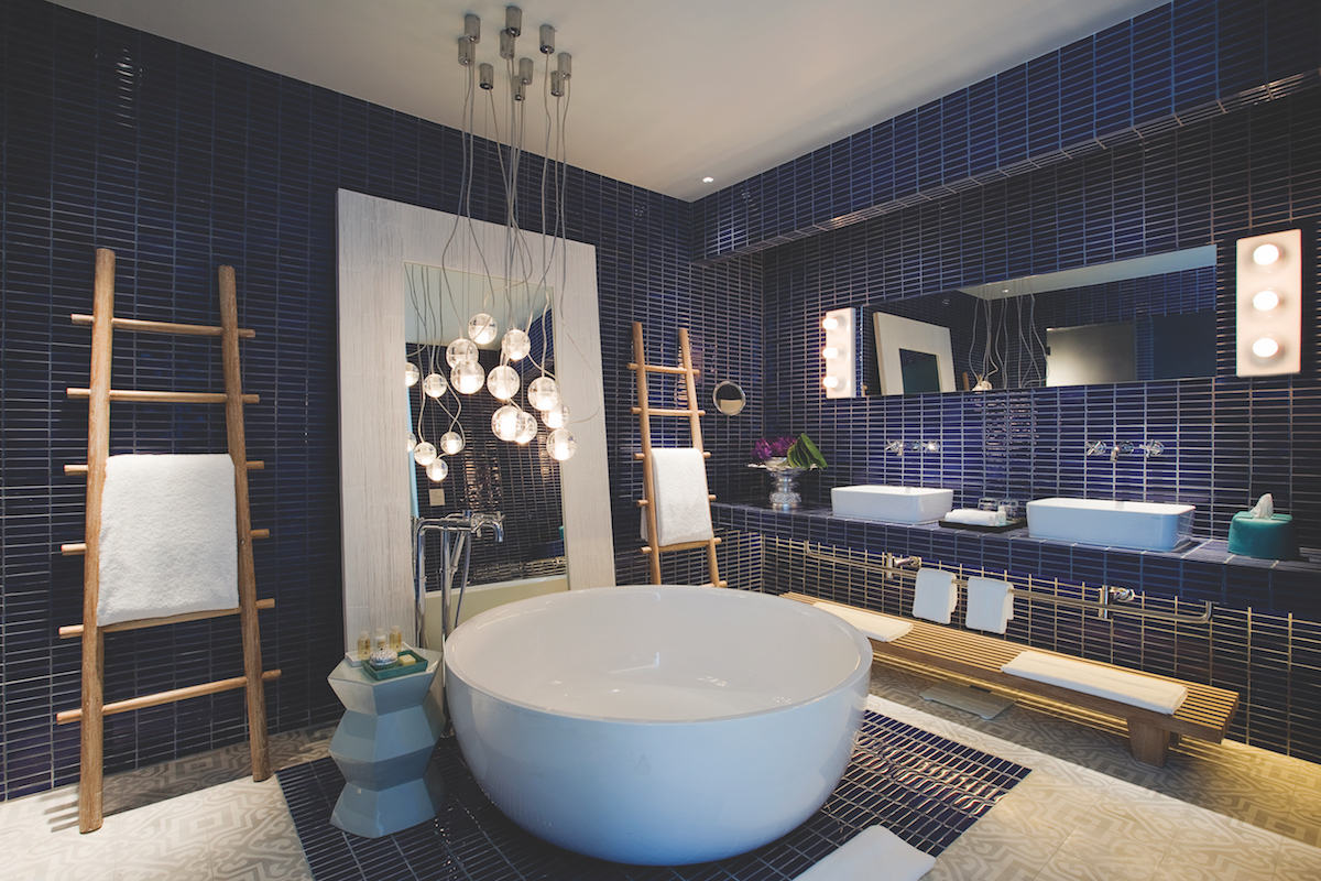 The opulent bathrooms in COMO Point Yamu’s suites impress.